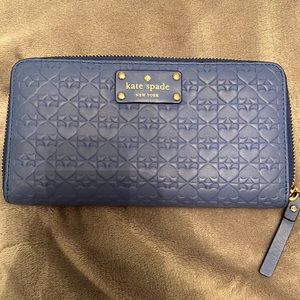 Kate Spade Blue Leather Wallet